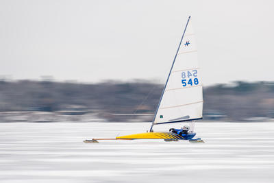 Picture of Ice Boating on White Bear Lake by Davin Brandt