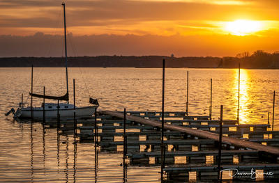 Picture:  Marina shot with one sailboat by Davin Brandt