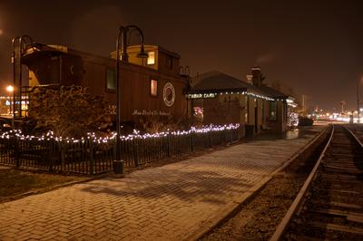 Picture:  Winter Night at Railroad Depot by Matt Todd
