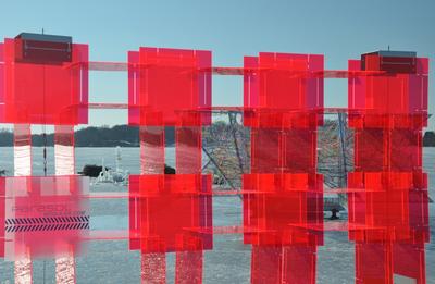 Red Art on White Bear Lake, picture by Dave Britton