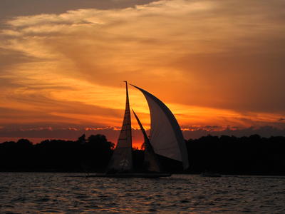 A-Scow at Sunset by Bob Gillen